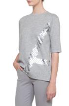 Women's Akris Sequined Jersey Top - Grey