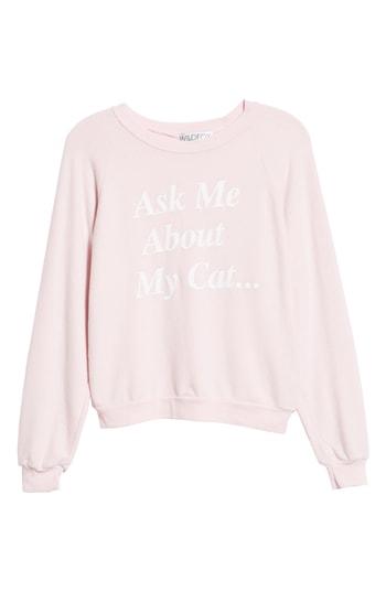 Women's Wildfox My Cat Sweatshirt - Pink