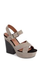 Women's Topshop Layla Platform Sandal .5us / 39eu - Grey