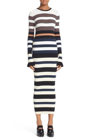 Women's Opening Ceremony Stripe Rib Knit Dress