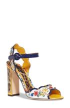 Women's Dolce & Gabbana Keira Majolica & Leopard Print Sandal Us / 35.5eu - Yellow