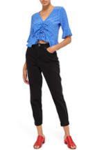 Petite Women's Topshop Black Mom Jeans W X 28l (fits Like 28-29w) - Black