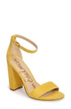 Women's Sam Edelman Yaro Ankle Strap Sandal .5 M - Yellow