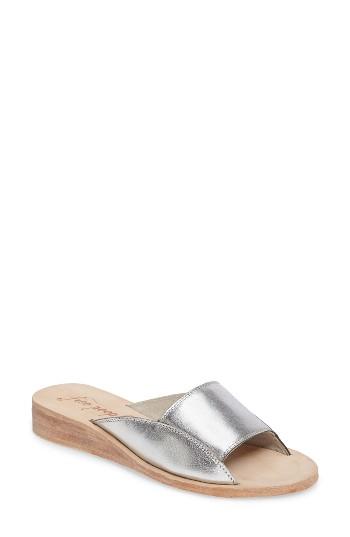 Women's Free People Daybird Wedge Slide Sandal .5us / 39eu - Metallic