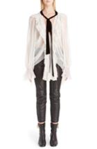 Women's Chloe Silk Crepe De Chine Scarf, Size - Black