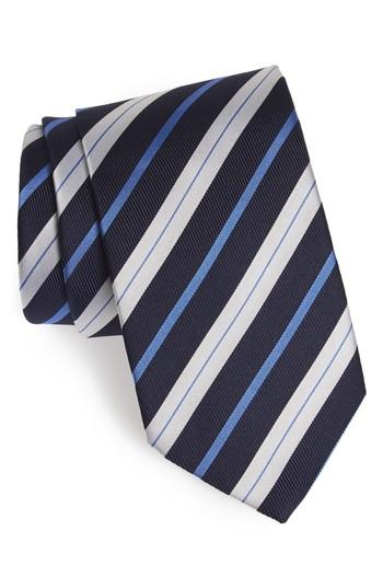 Men's Eton Stripe Silk Tie, Size - Blue