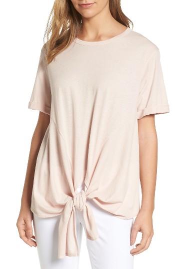 Women's Caslon Tie Front Tee - Pink