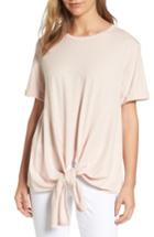 Women's Caslon Tie Front Tee - Pink