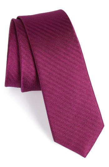 Men's The Tie Bar Sound Wave Herringbone Silk Tie