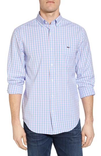 Men's Vineyard Vines Sir Christie Classic Fit Check Sport Shirt - Blue