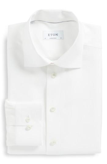 Men's Eton Contemporary Fit Solid Dress Shirt - - White