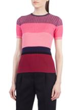 Women's Akris Punto Colorblock Wool Top - Pink