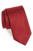 Men's Salvatore Ferragamo Efeso Print Silk Tie, Size - Red