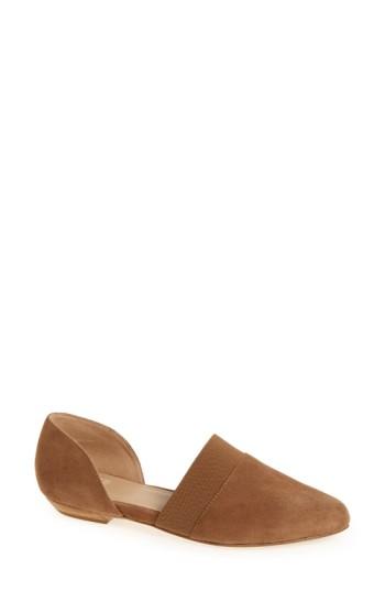 Women's Eileen Fisher 'flute' Pointy Toe Flat .5 M - White