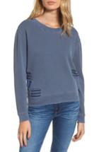 Women's Stateside Patches Destroyed Sweatshirt - Blue