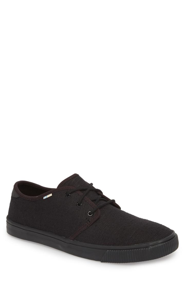 Men's Toms Carlo Low Top Sneaker .5 M - Black