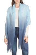 Women's Caslon Dip Dye Cashmere Wrap, Size - Blue