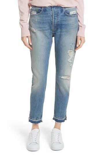 Women's Frame Re-release Le Original Raw Edge High Waist Jeans - Blue