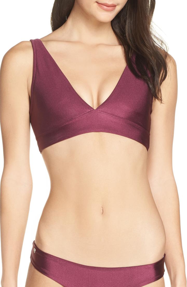 Women's Maaji Beach Plum Allure Four-way Reversible Bikini Top - Burgundy