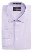 Men's Nordstrom Men's Shop Smartcare(tm) Trim Fit Solid Dress Shirt 34/35 - Purple