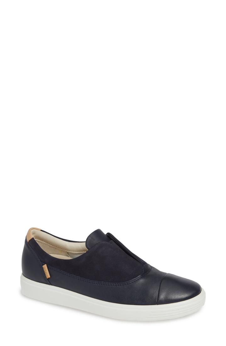 Women's Ecco Soft 7 Ii Slip-on Sneaker -4.5us / 35eu - Blue