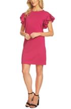 Women's Cece Ruffle Sleeve Sweater Dress - Pink