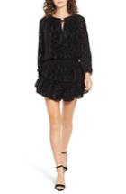 Women's Kas New York Ember Velvet Burnout Smocked Dress - Black