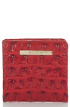 Women's Brahmin Jane Croc Embossed Leather Wallet - Red