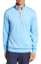Men's Southern Tide Breakwater Performance Quarter Zip Pullover - Blue