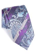 Men's Ermenegildo Zegna Paisley Silk Tie, Size X-long - Purple