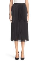 Women's Nordstrom Signature And Caroline Issa Satin Panel Plisse Skirt