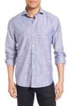 Men's Ledbury The Mcdaniel Classic Fit Chambray Sport Shirt - Grey