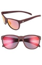 Women's Adidas Wildcharge 61mm Mirrored Sunglasses - Maroon Matte/ Red Mirror