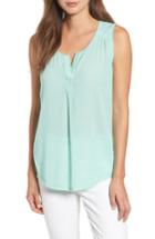 Women's Caslon Mixed Media Tank - Green