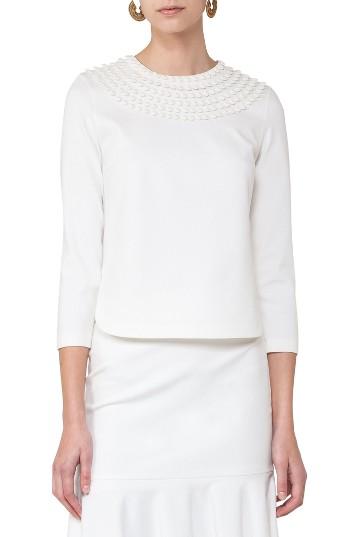 Women's Akris Punto Pom Embellished Jersey Top
