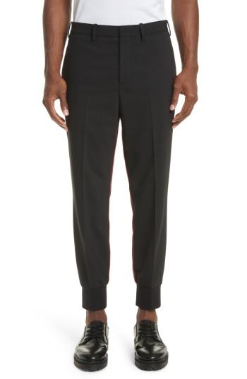 Men's Neil Barrett Piped Woven Jogger Pants Eu - Red