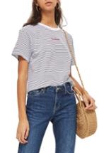 Women's Topshop Stripe Sweetheart T-shirt