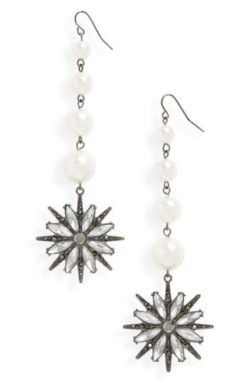 Women's Bp. Starburst Imitation Pearl Earrings