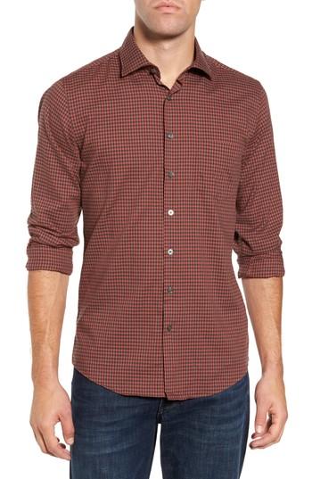 Men's Rodd & Gunn Halls Corner Check Sport Shirt, Size - Red