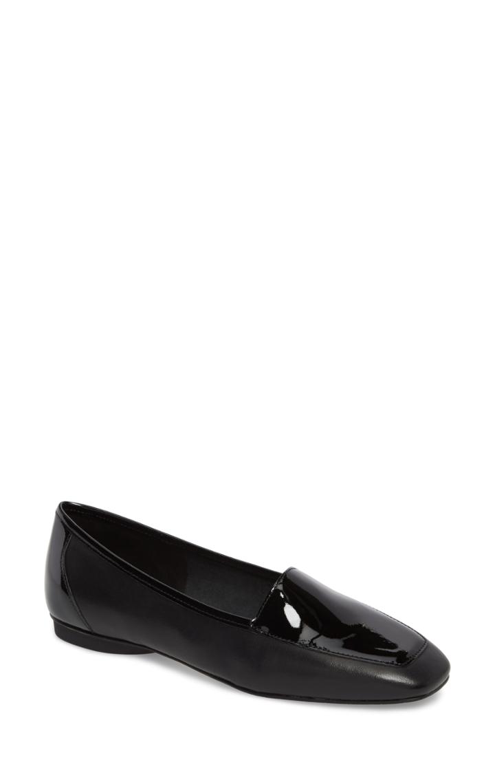 Women's Donald Pliner Deedee Apron Toe Flat M - Black