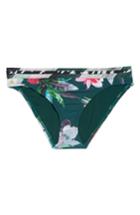 Women's La Blanca Jungle Floral Shirred Hipster Bikini Bottoms - Green