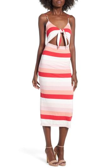 Women's Afrm Dallas Midi Dress - Pink