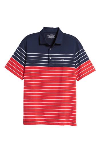 Men's Vineyard Vines Regular Fit Engineer Stripe Sankaty Performance Polo