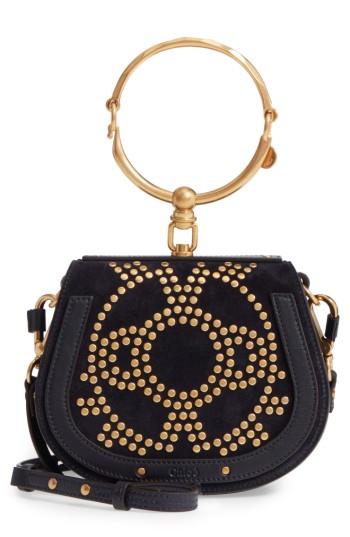 Chloe Small Nile Bracelet Studded Leather Crossbody Bag -