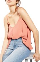 Women's Topshop Rouleau Swing Camisole Us (fits Like 0) - Coral