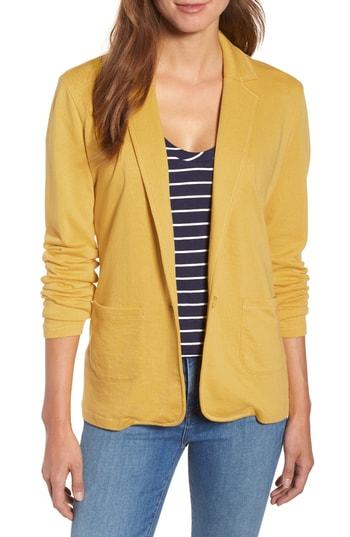 Women's Caslon Two Pocket Knit Blazer - Yellow