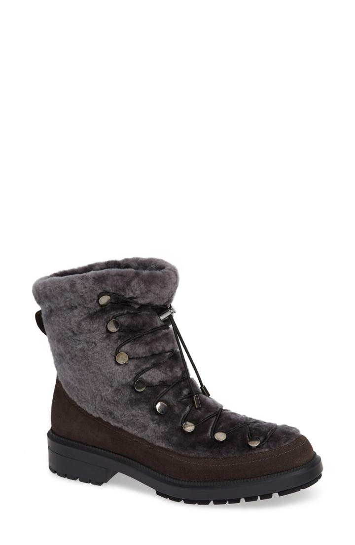Women's Aquatalia Lorena Genuine Shearling Boot M - Grey