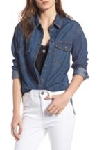 Women's Treasure & Bond Denim Boyfriend Shirt, Size - Blue