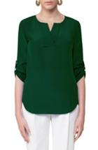 Women's Akris Punto Silk Blouse - Green