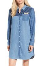 Women's Paul & Joe Sister Kitty Chambray Shirtdress Us / 38 Fr - Blue